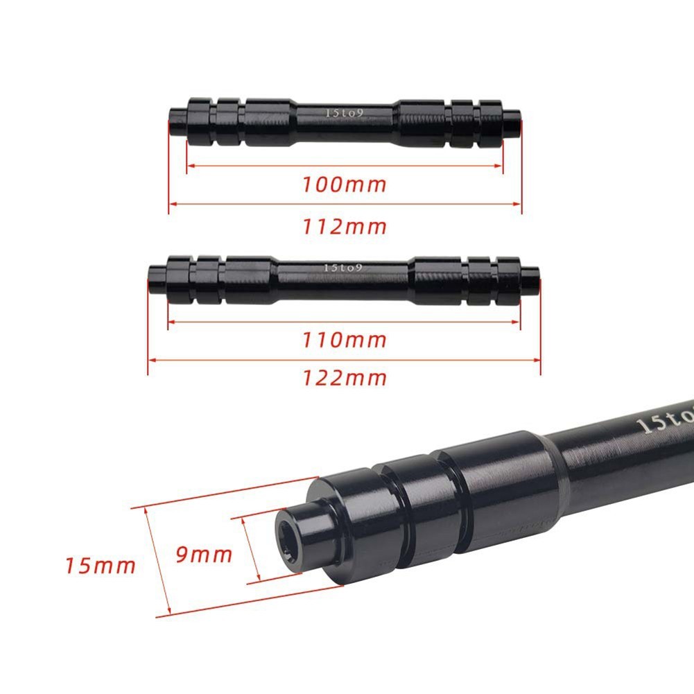 Bike Thru Axle Adapter 100110135142148mm Convert 12 15mm to 9mm QR Hub