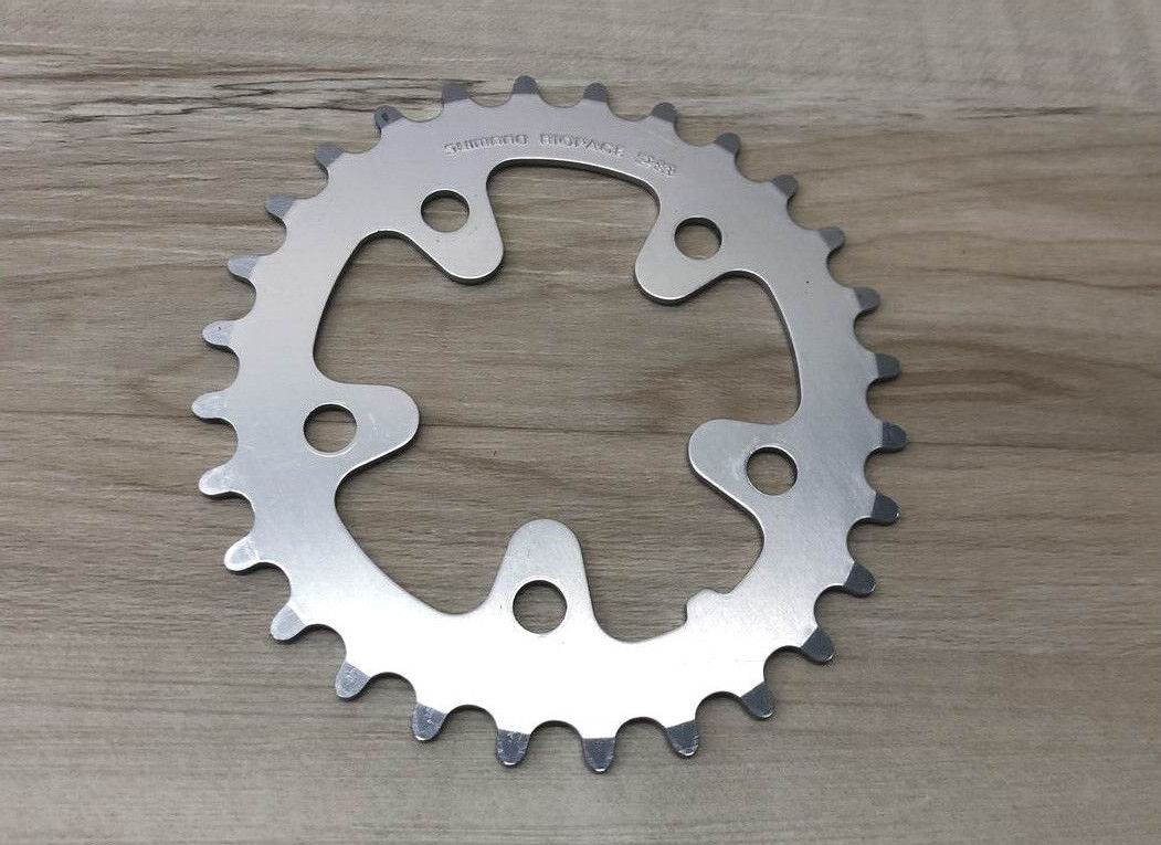 Vintage SHIMANO BIOPACE 28 Tooth Aluminum Chainring ~ 28T / 74mm BCD