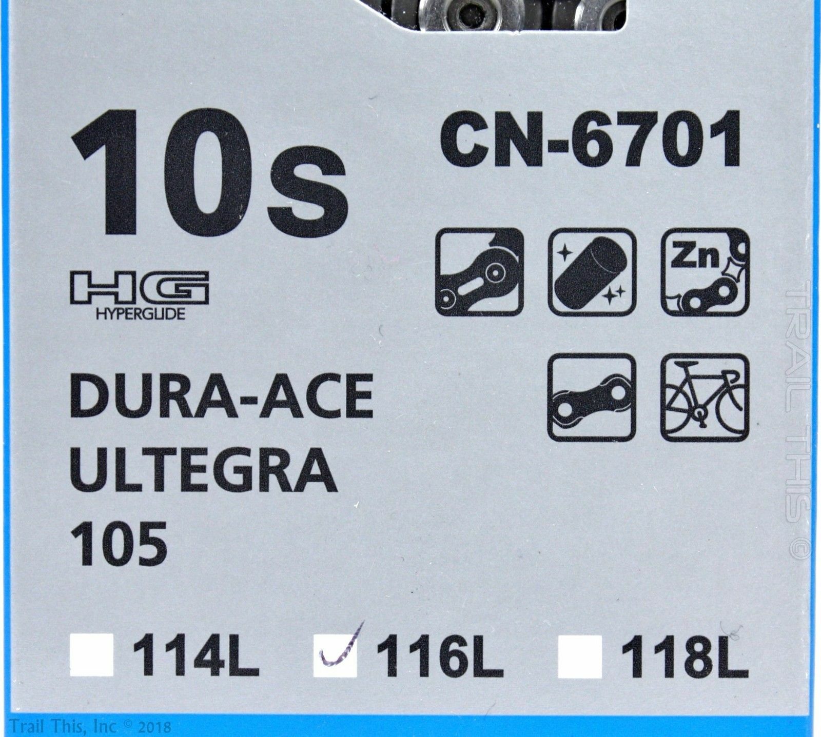 Shimano CN-6701 Ultegra 10-Speed 116L Road Chain fits Dura Ace 105 6700