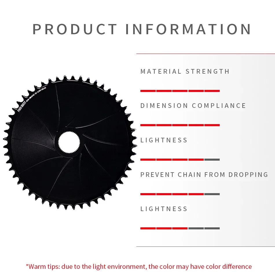 3mm Offset Round Narrow Wide Chainring 42-54T for Gravel Bike Crank 12 Speed