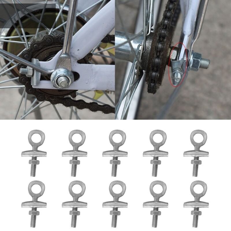 10 Pcs Bicycles Chain Adjuster High Carbon Steel Bolts Bike Chain Tensioner