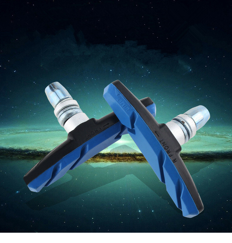 2x Bicycle Brake Pads Bicycle Braking V-Brake Holder Shoes Rubber Blocks Durable