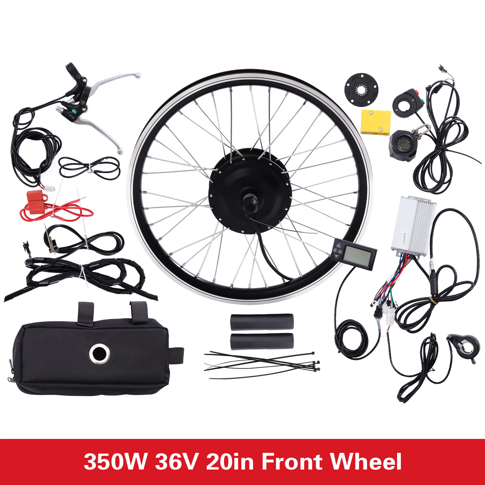 20 Inch 350W 36V E Bike Front Wheel Electric Bicycle Hub Motor Conversion Kit