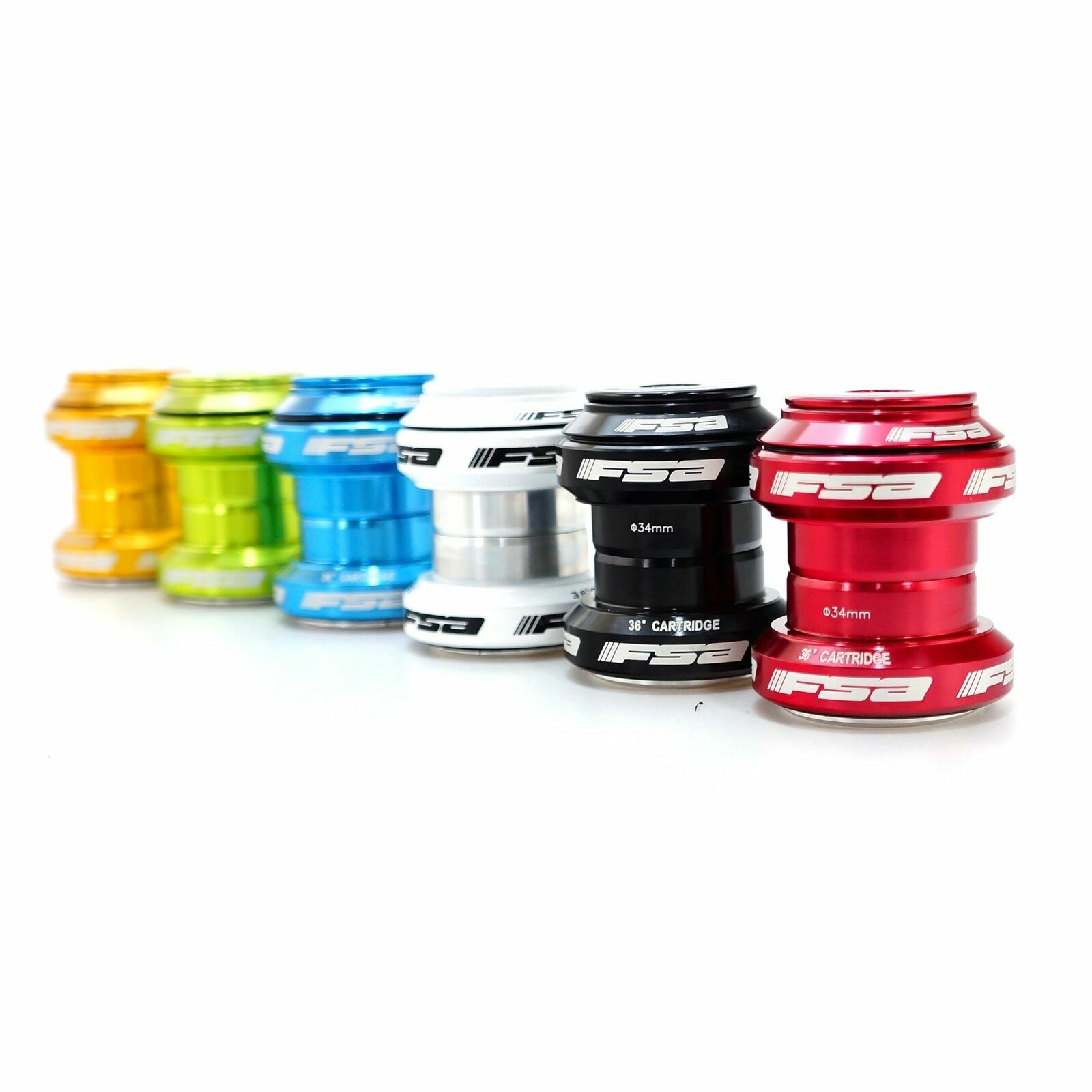 FSA Orbit MX Threadless Bicycle Headset 1-1/8″ 34mm w/ Top Cap Road Bike MTB
