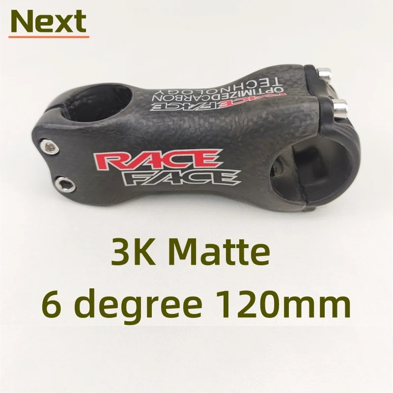 3K Carbon Fiber Stem 6/17 Degrees 31.8 * 60-120mm Mountain Road Bike Stem