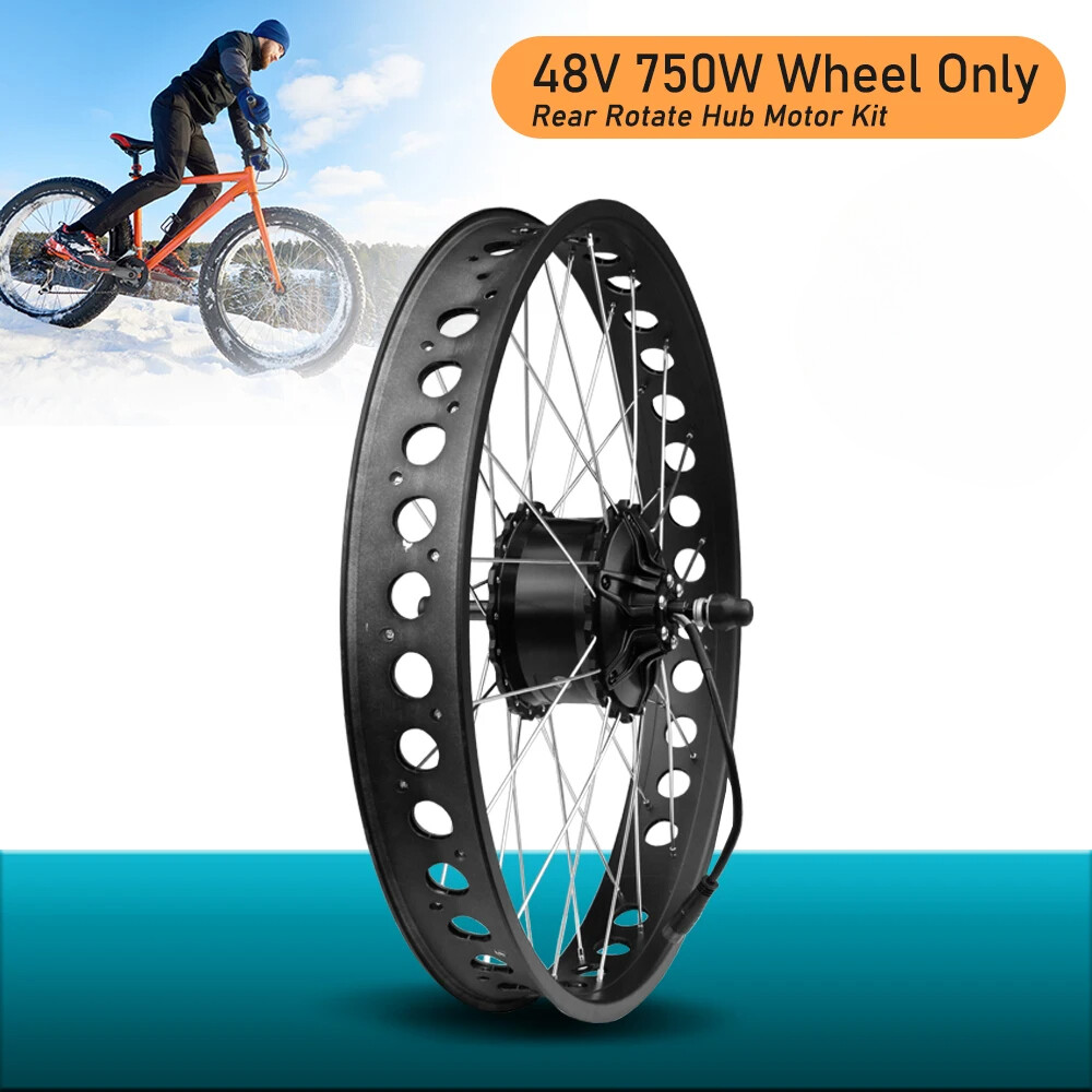 48V 750W 20 24 26in Snow Electric Fat Tire Bike Brushless Rear Hub Motor Wheel
