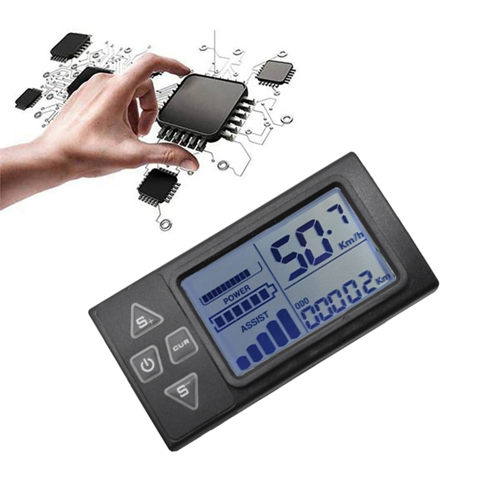 2X 24V 36V 48V 60V S861 LCD Ebike Display Dashboard Meter for Electric Bike9330