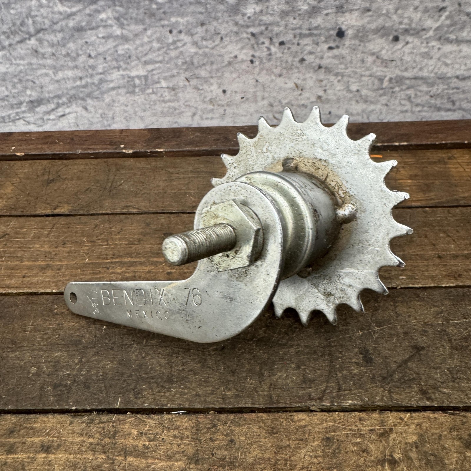 Vintage Bendix Coaster Brake Hub Trike Sprocket Rear Wheel Bike Part Silver