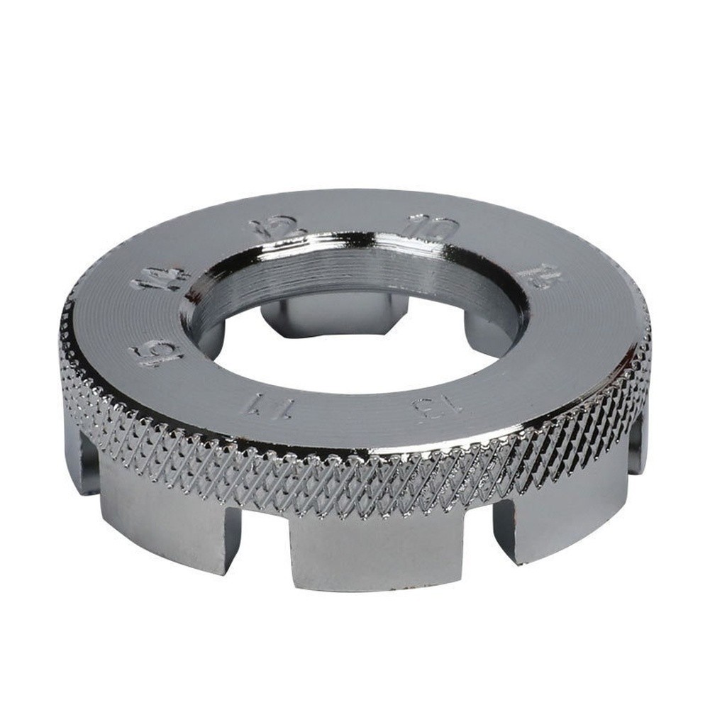 Lightweight Steel Spoke Wrench 45g with 8 Slots for All Common Spoke Sizes