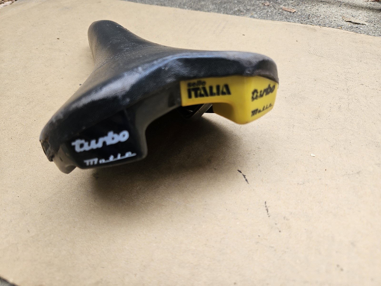 Vintage 90s Selle Italia Turbomatic Titanium Road Bike Saddle Black Italy