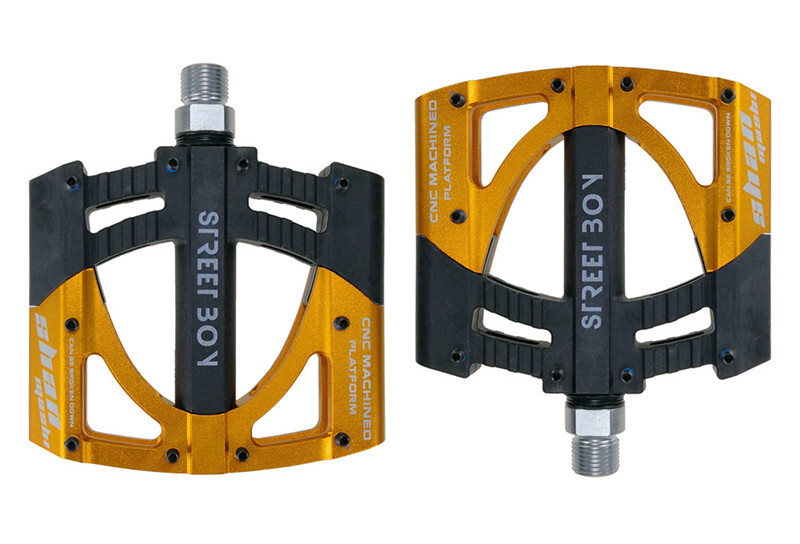1Pair Universal Sealed 3 Bearing Bicycle Flat Pedals Ultralight 8 Color Optional