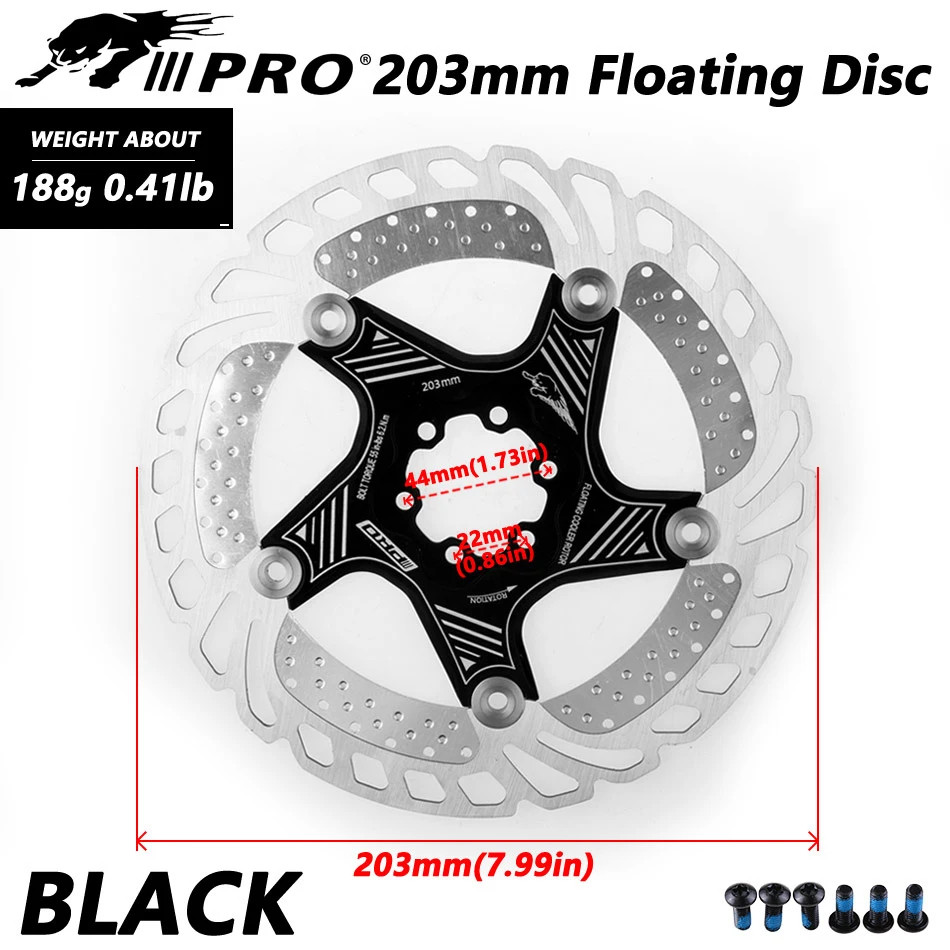 MountainBike MTB DH 6inch 160/180/203mm Cooling Disc Heatdissipation Brake Rotor