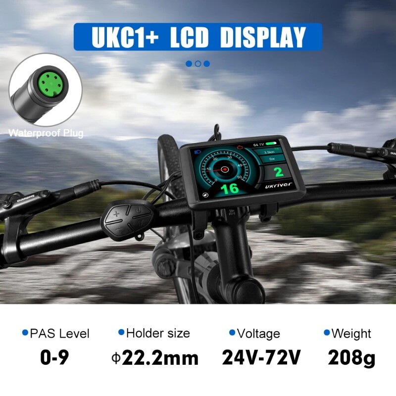 E-bike Intelligent LCD Screen Waterproof 5 Pin LED Display for Mid Drive Motor