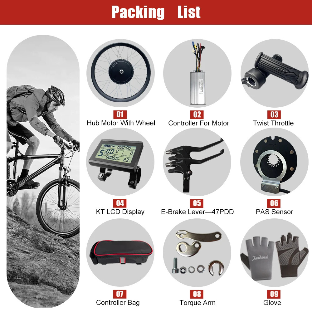 48V 72V 1000W 2000W 3000W Front Rear Brushless Hub Motor for MTB Electric Bike