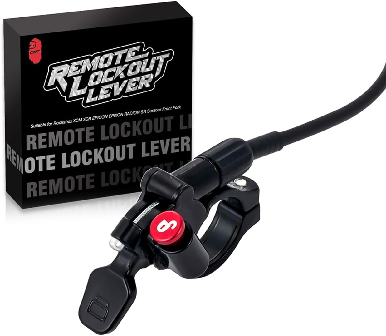 CNC Remote Lockout Lever for MTB，Bike Suntour Red