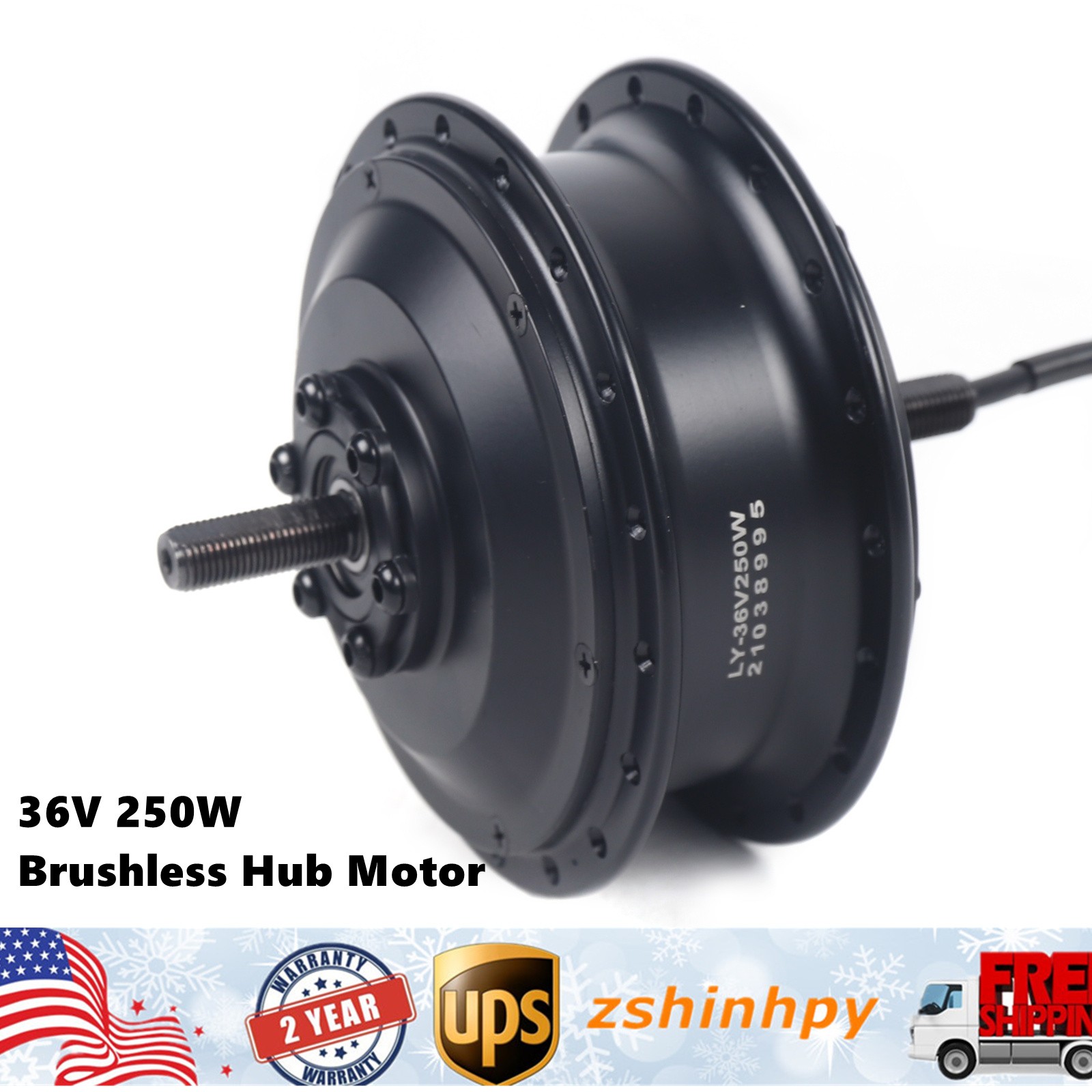 Front Wheel Motor, Electric Bicycle Front Hub Motor Bike Motor 250W 300r/min