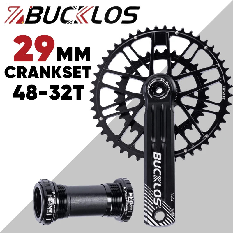 170/172.5mm Cranks Arm Road Gravel Bike Crankset 48-32T with Double Chainring BB