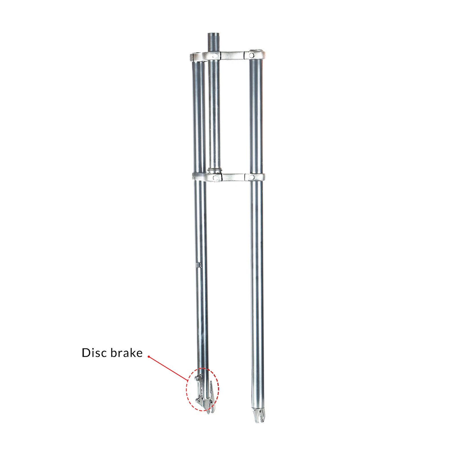 Tracer 1-1/8″ Triple Tree Fork For 4.0 tire with Disc Brake 28.6 x 300 mm Chrome