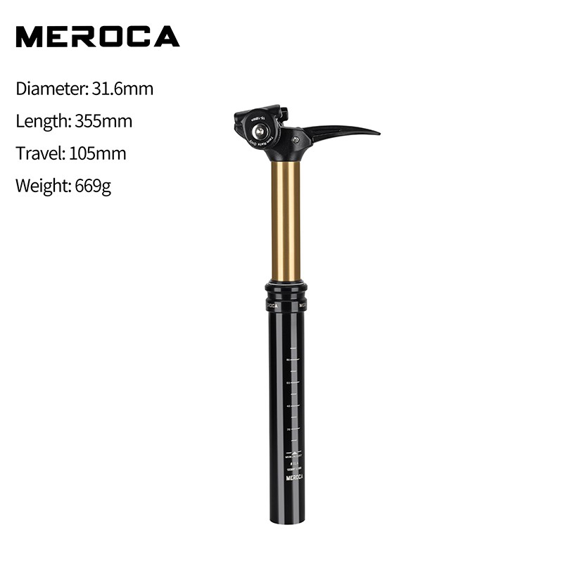 MEROCA Mountain Bike Seatpost MTB Bicycle Dropper Seat Post 27.2/30.9/31.6mm