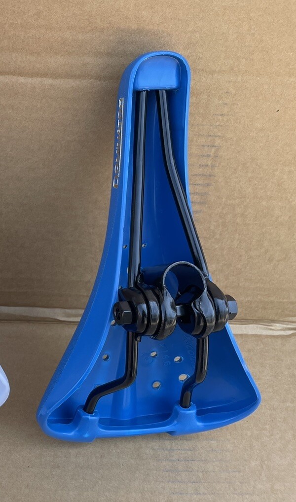 Viscount Dominator BMX Bicycle Seat Old School Hard Shell saddle GT Dyno BLUE