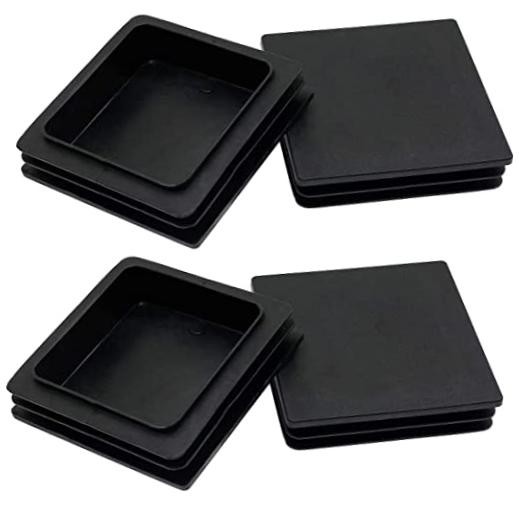 4 Pack 3 Inch Square Plastic Plugs,End Caps 75mm×75mm Insert End 3 in * 3 in