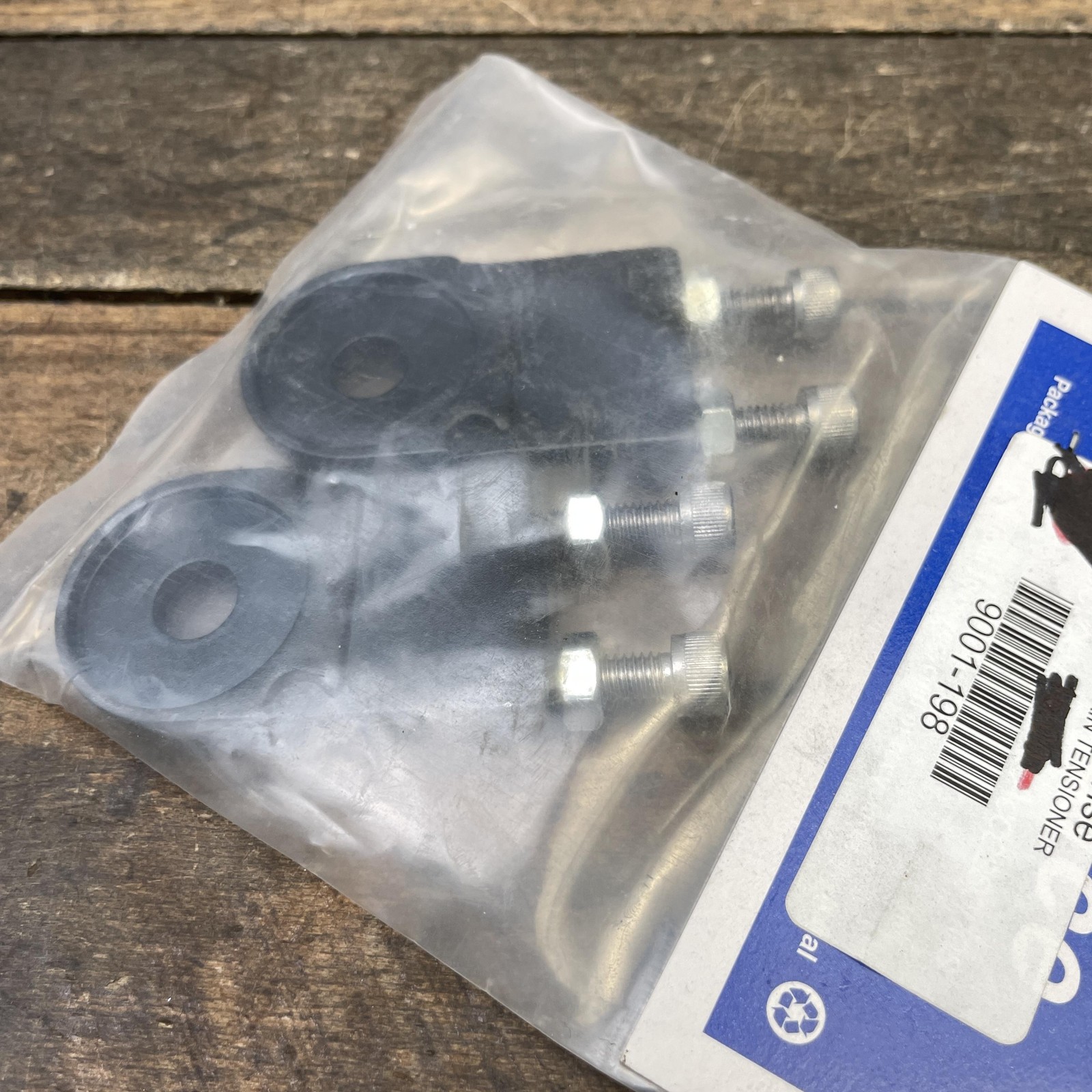 BMX Chain Tensioner NOS 3/8 10mm Pair Black Alloy Dropout Spacer 9001-198