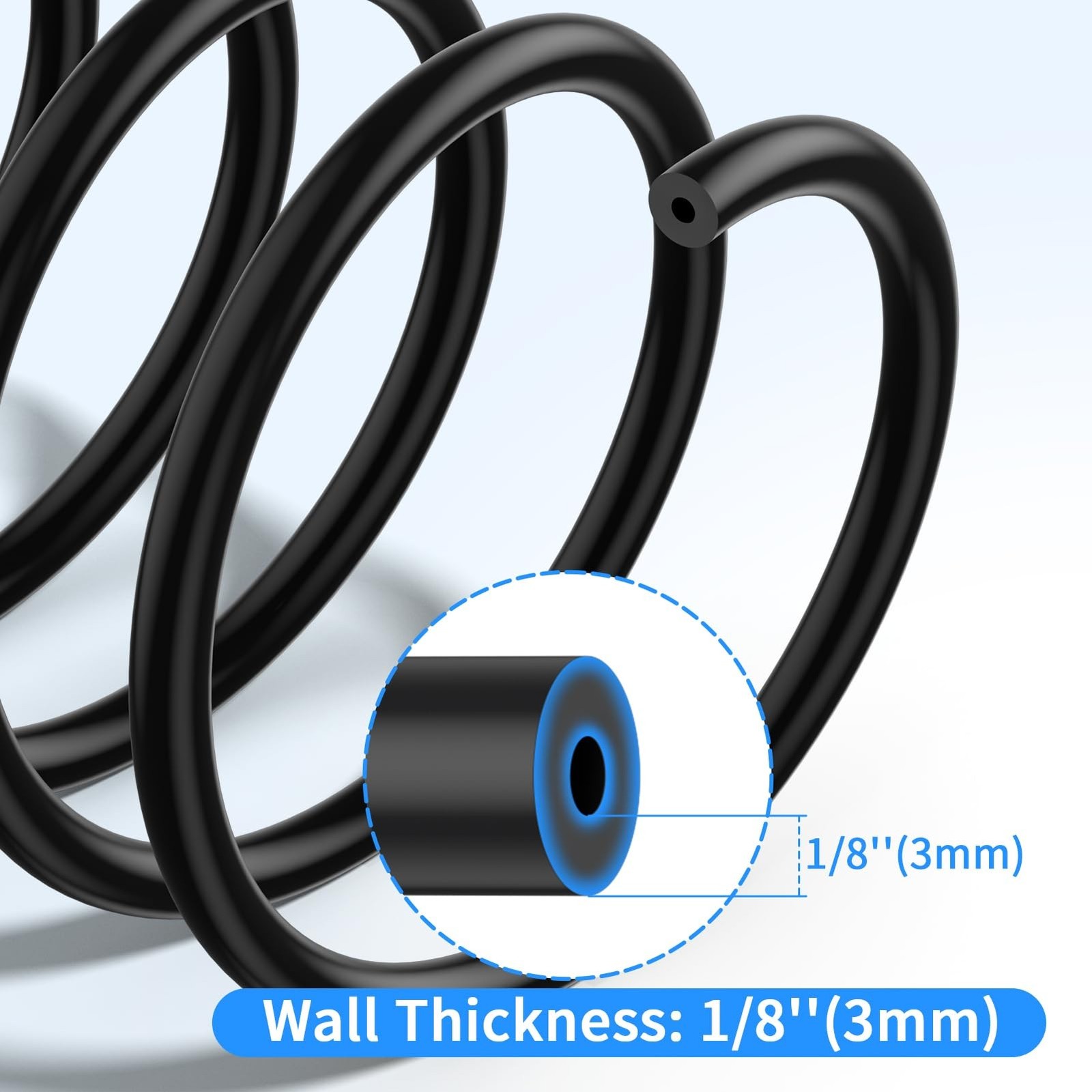 Vacuum Hose Automotive, 1/8″ 5/32″ 3/16″ 1/4″ 5/16″ 3/8″ID High Performance S…