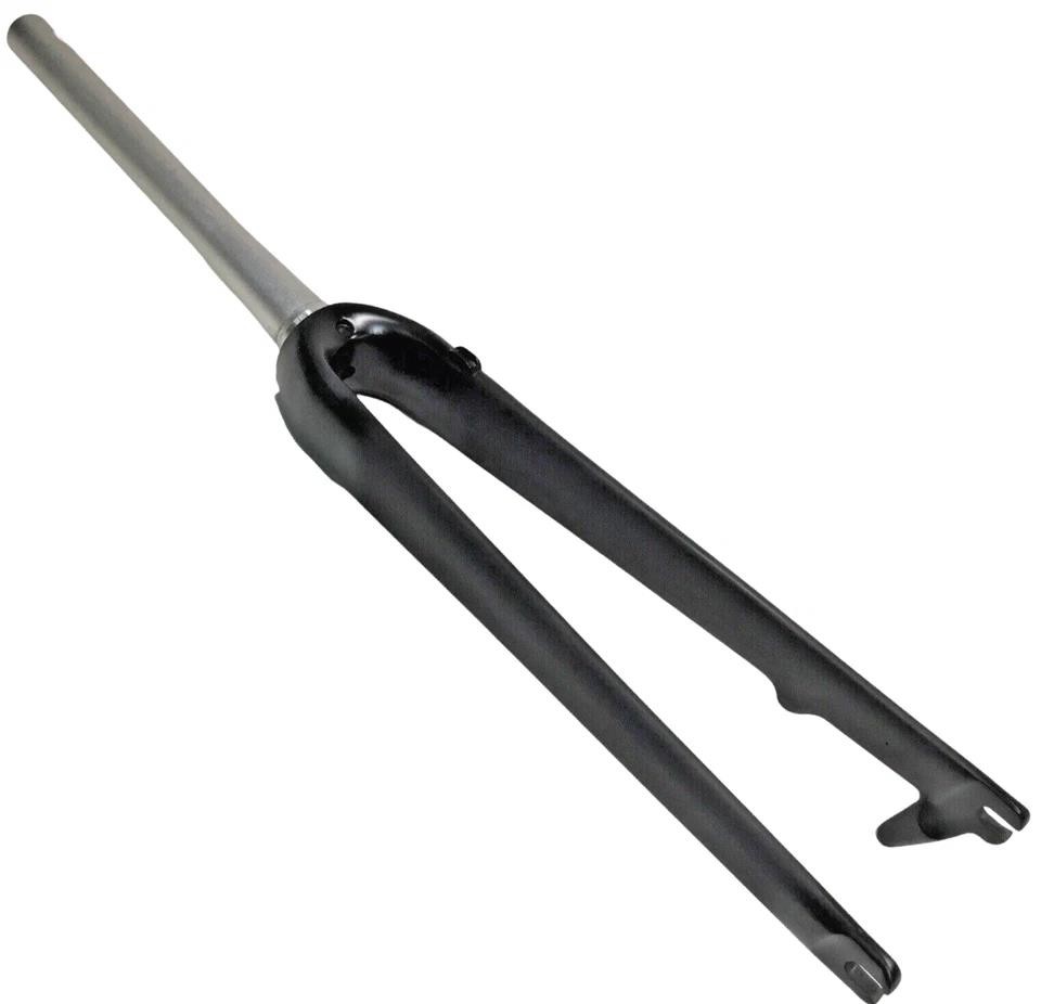 RHR Carbon‑Alloy Gravel Road Fork 700C Tapered Post Mount QR 9×100 Matte Black