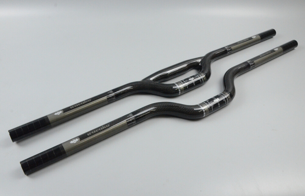 Full Carbon Fiber Handlebar 25.4/31.8mm Mountain Folding Bike Rise Bar 580-740mm