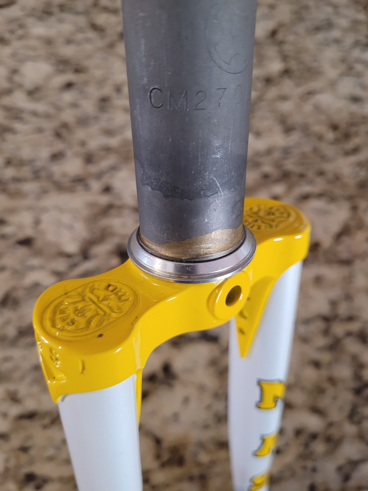 Masi Gran Criterium Lugged Chromoly Fork 700c 1-1/8″ White & Yellow
