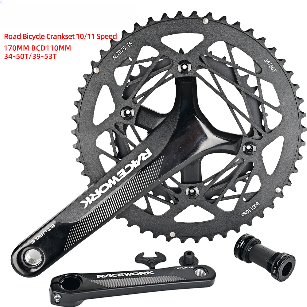 170mm Road Bike Crank Arm 10-12S 110BCD 50-34T 53-39TDouble Sprocket with BB