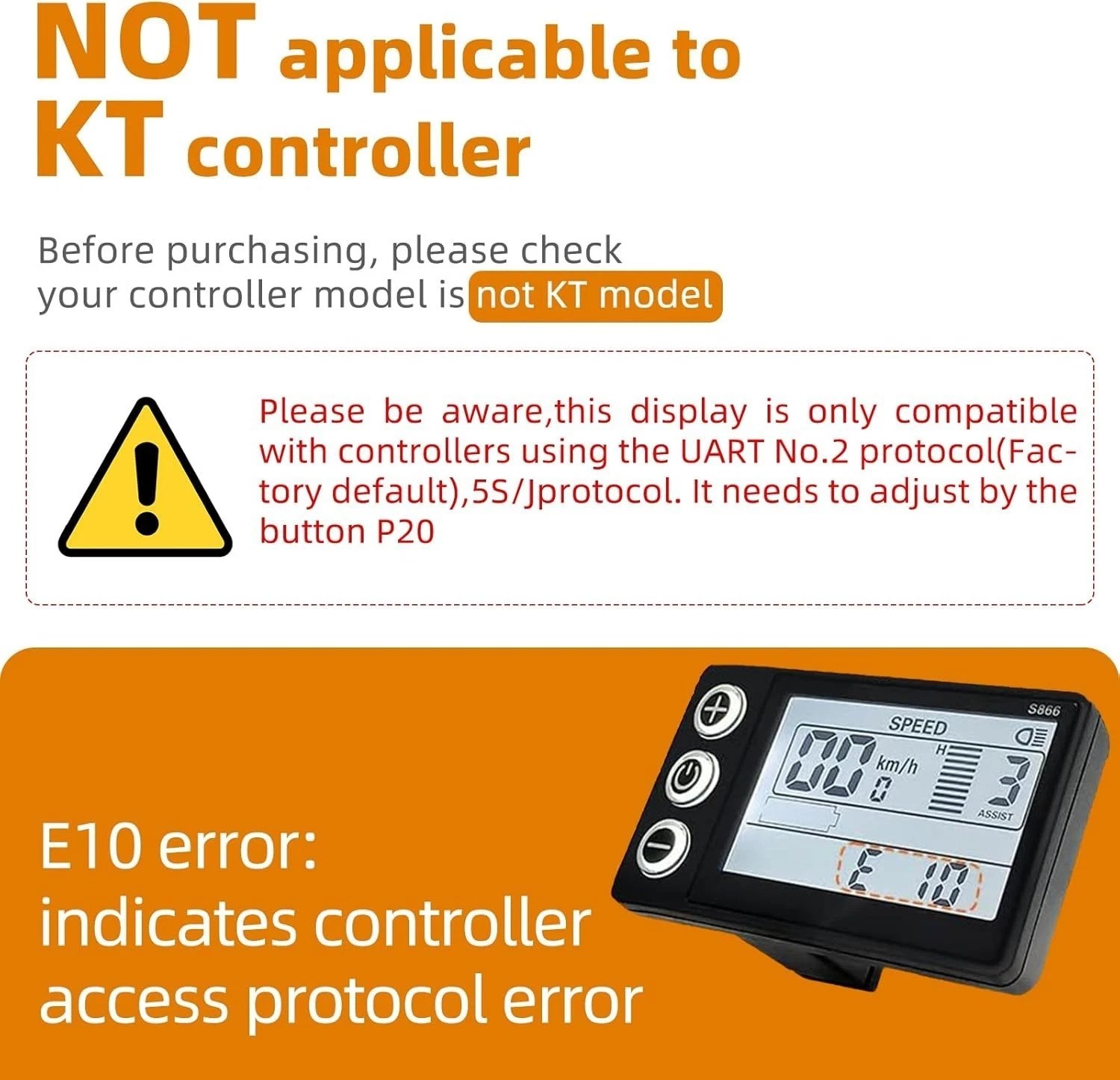 Wireless Speedometer & Odometer for Electric Bikes – S866 LCD Display Control