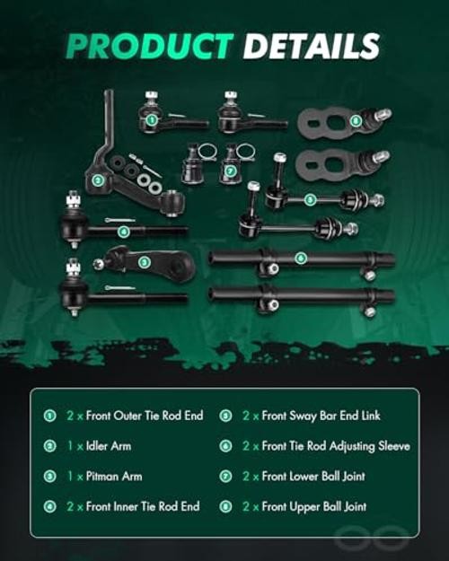 14pcs Suspension Kit For 1998-2002 For Ford Crown Victoria For Lincoln Town