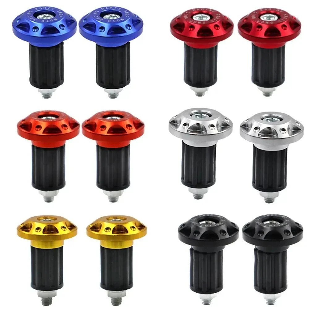2PCS CNC Motorcycle Handlebar End Plugs Aluminum Grip Caps Universal