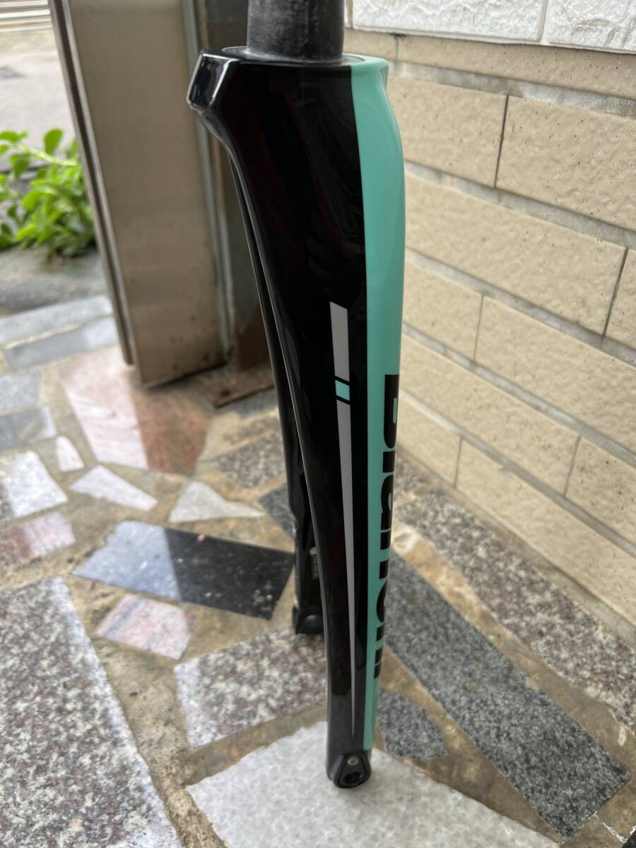 Bianchi Aria Disc Full Carbon Fork 700c 1-1/8 to 1-1/4 Tapered 12x100mm Gloss