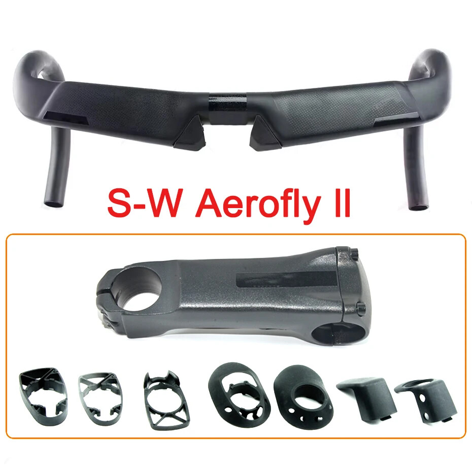 Road Bike Integrated Handlebar Carbon Handlebars Matte 31.8mm 400/420/440mm