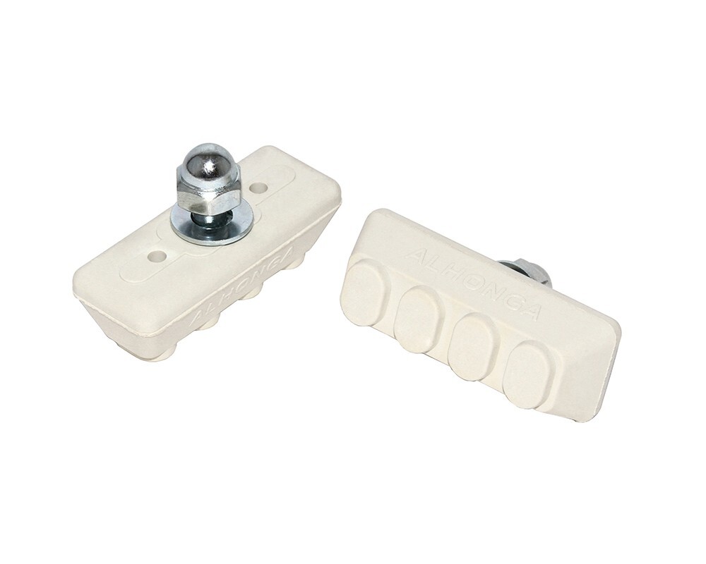 AltaLine 4 Point 45mm Bike Bicycle Brake Shoes White.