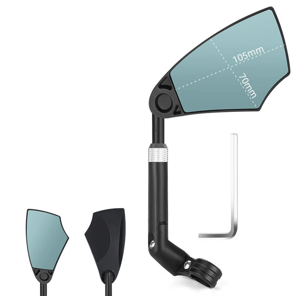 Retractable Mountain Bike Mirrors with Safety Features and Adjustability