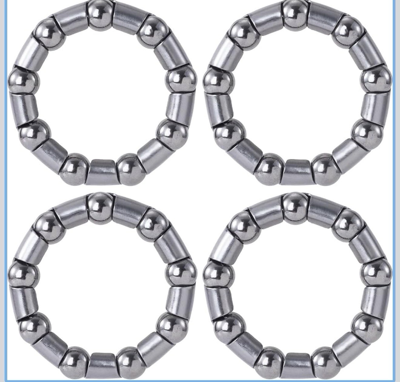 4pcs 1/4in x 9 Balls Bike Ball Crank Bearing, Stainless Steel