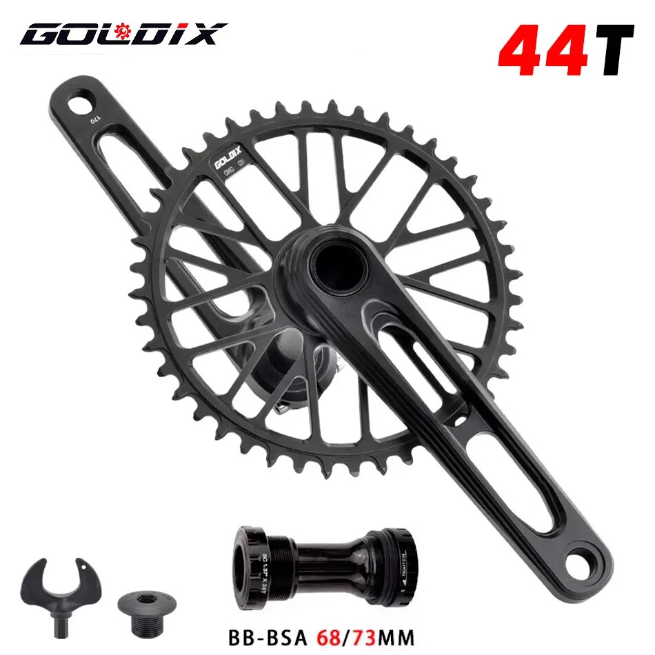 Gravel Road Bicycle Crankset 170/175mm Crank Arms Single/Double Chainring 50-34T