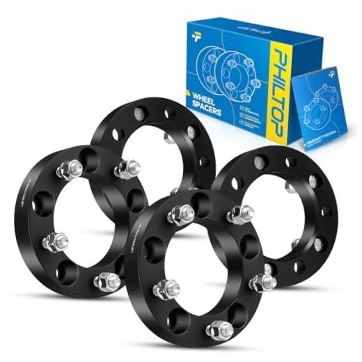 5×5.5″ Wheel Spacer, 1.25 inch Lug 5×5.5″-108mm-1/2″x20-1.25″-4pcs Black