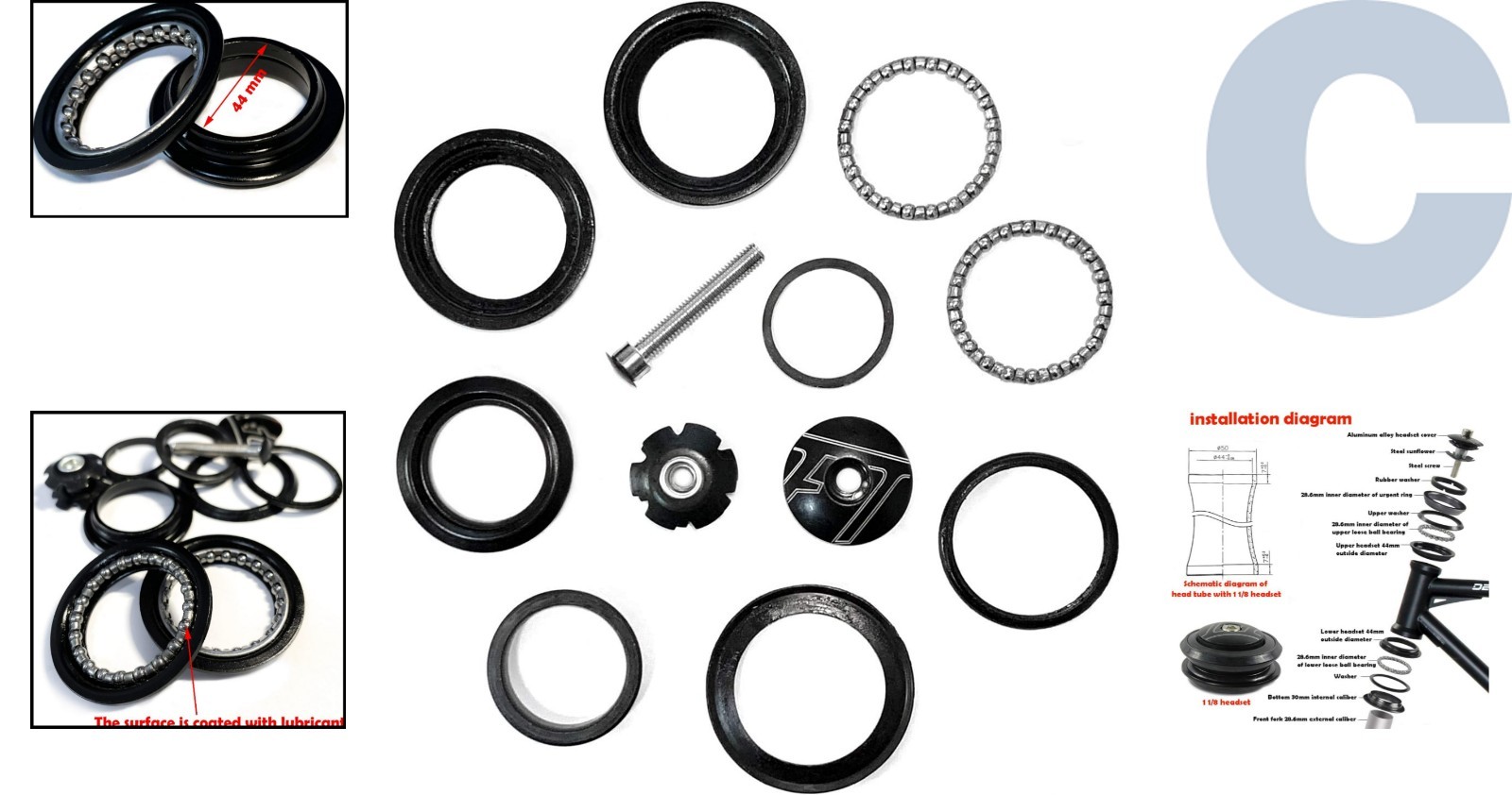 Advanced 1-1/8″ Headset Top Cap Bearings – Steel Forged for Superior Strength