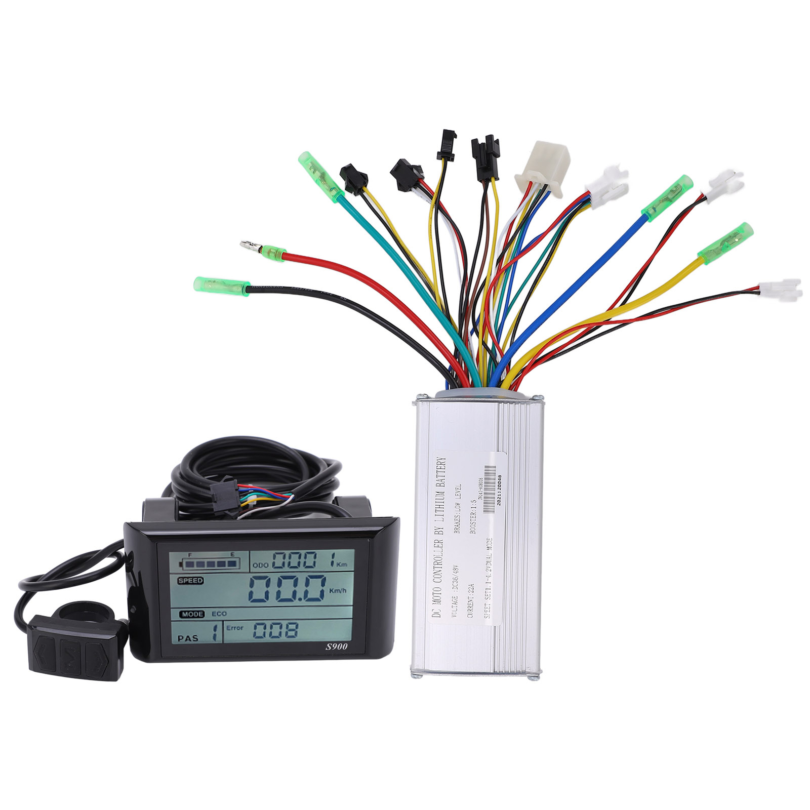 36V/48V 500W/750W E-Bike Brushless Motor Controller with S900 LCD Display Panel
