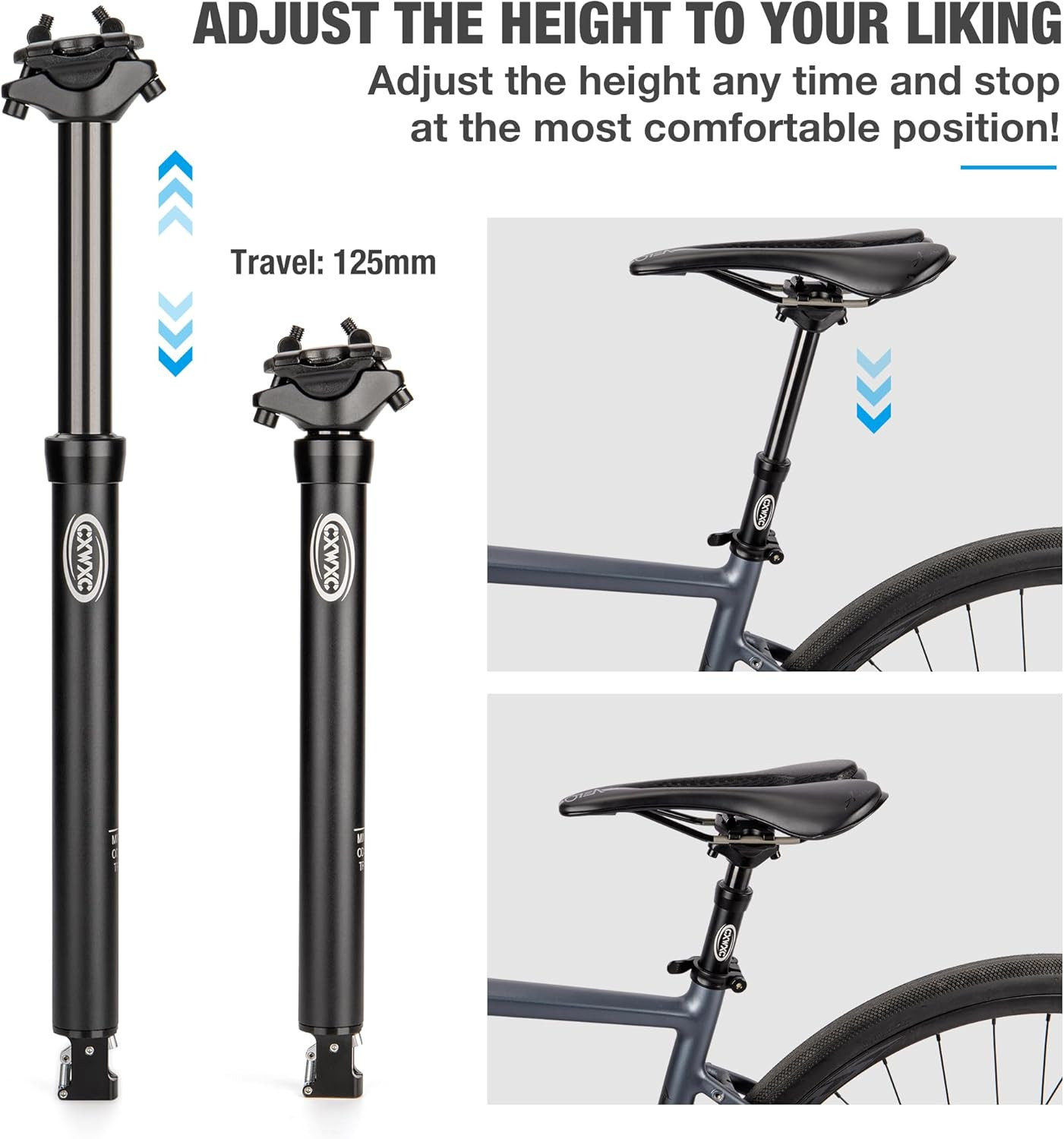 Dropper Post 27.2/30.9/31.6Mm – 125Mm Travel Bike Seat Post – Dropper Seatpost I