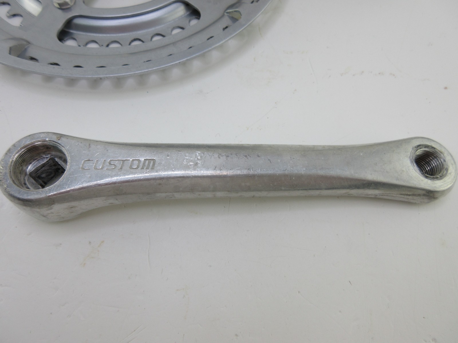 SR Suntour Custom Vintage Bicycle Crankset 170mm 40/52T Double Chainring Silver