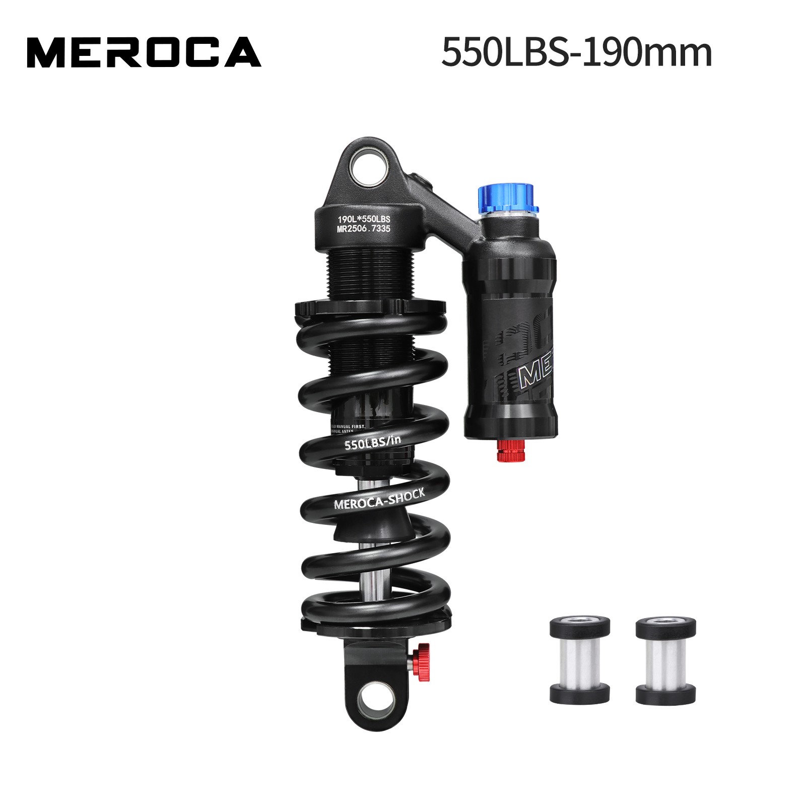 MEROCA Bike MTB Rear Shock Bicycle Coil Spring Shocks 190/210/230/240/250/265mm