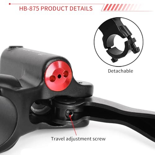 Zoom HB875 Hydraulic Disc Brakes Set, Black, Mountain Bike HB875-Black-After