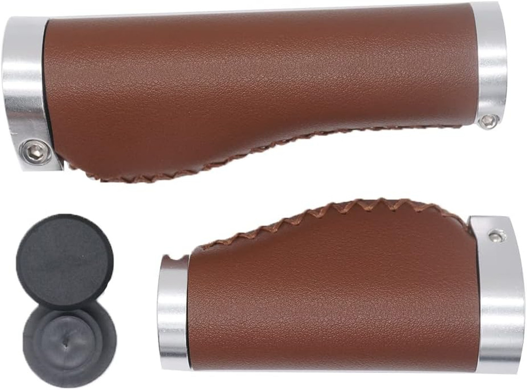 Bike Handle Grips 135/95mm Long/Short Grips Non-Slip PVC Microfiber Leather Ergo