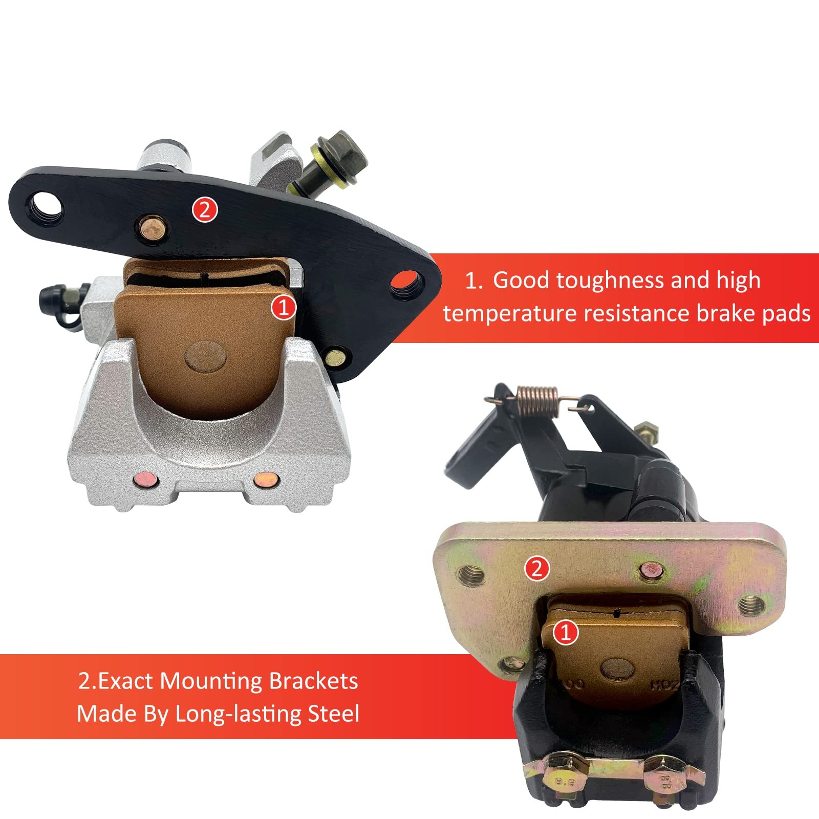 Front Left Right & Rear all Brake Calipers for Honda TRX300 EX Sportrax 19932…