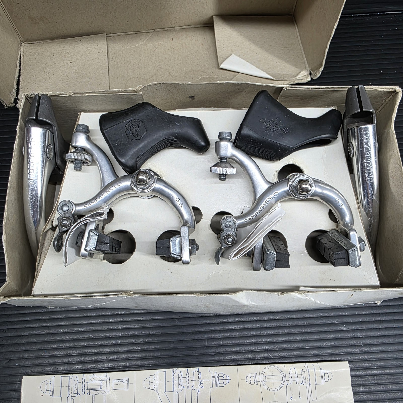 NOS Campagnolo Gran Sport Brakeset Boxed Vintage Road Bike Calipers Levers NIB